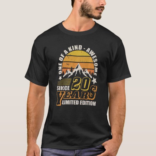 20 jaar oude 20e verjaardag 19 t-shirt (Voorkant)