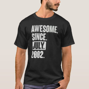 20 jaar oude 20e verjaardag Geweldige sinds juli 2 T-shirt
