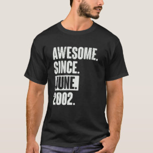 20 jaar oude 20e verjaardag Geweldige sinds juni 2 T-shirt
