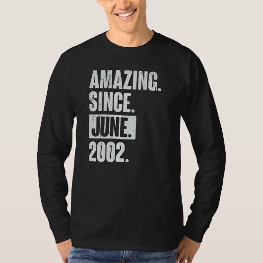 20 jaar oude 20e verjaardag sinds juni 2010 t-shirt (Voorkant)