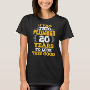 20 jaar oude 20e verjaardag voor een Plumber T-shirt