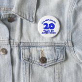 20-JAAR OUDE BIRTHDAY-DESIGN RONDE BUTTON 5,7 CM (In situ)