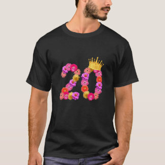 20 jaar oude bloeiende bloem in mijn 20e geboorte t-shirt