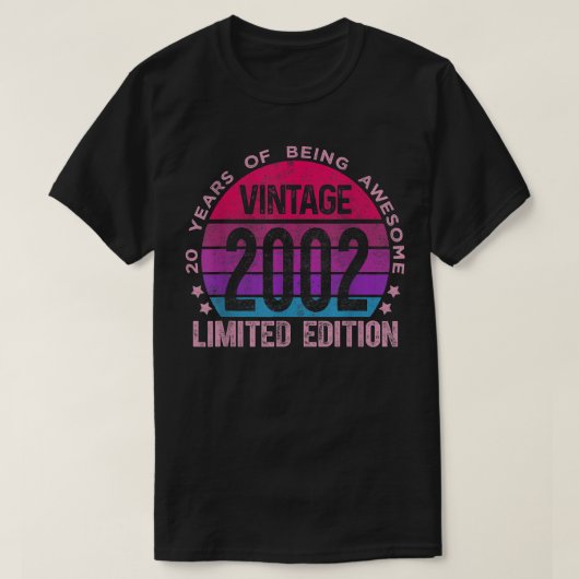 20 jaar oude cadeautjes  2002 Limited Edition 20t T-shirt (Design voorkant)