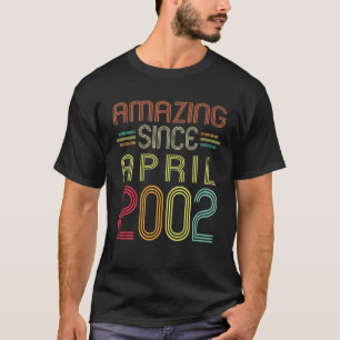 20 jaar oude geschenken verbluffend sinds april 20 t-shirt