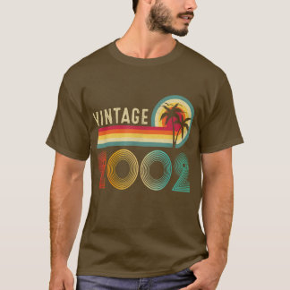20 jaar oude Gift Mannen Vrouwen  2002 Retro 20th T-shirt