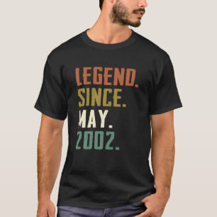 20 jaar oude leggende sinds mei 2002 20e verjaarda t-shirt