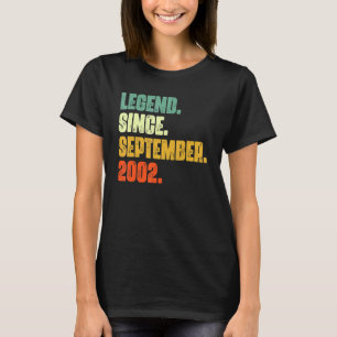 20 jaar oude leggende sinds september 2002 20e her t-shirt