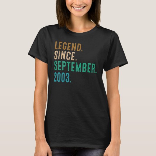 20 jaar oude leggende sinds september 2003 20e her t-shirt (Voorkant)