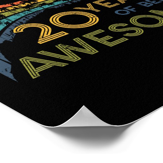 20 jaar oude verjaardag 2002 20e verjaardag poster (Hoek)