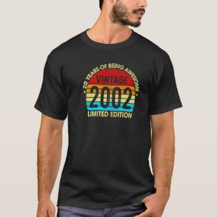 20 jaar oude Vintage 2002 20e verjaardag 1 T-shirt