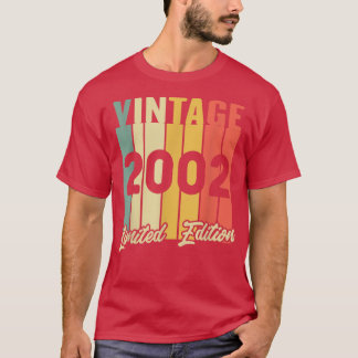 20 jaar oude Vintage 2002 Limited Edition 20th Bir T-shirt