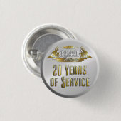 20 jaar Pin Ronde Button 3,2 Cm (Voorkant /achterkant)