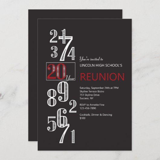 20 jaar reünie kaart (Voorkant / Achterkant)