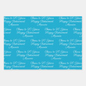 20 jaar Royal Blue Happy Retirement Inpakpapier Vel (Voorkant 3)