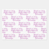 20 jaar roze magenta gelukkige pensionering inpakpapier vel (Voorkant 2)