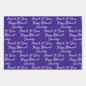 20 jaar roze magenta gelukkige pensionering inpakpapier vel (Voorkant)