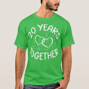 20 jaar samen 20th Love Jubileum Happy Husb T-shirt