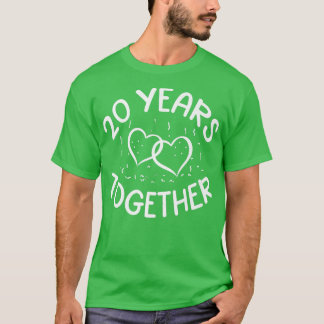 20 jaar samen 20th Love Jubileum Happy Husb T-shirt