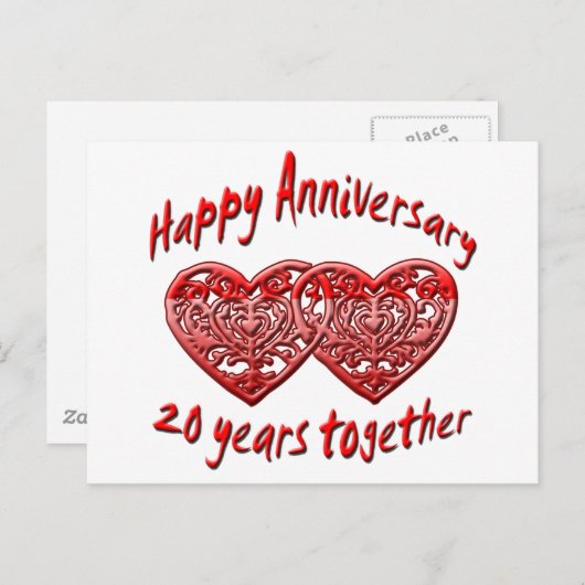 20 jaar samen briefkaart (Voorkant / Achterkant)