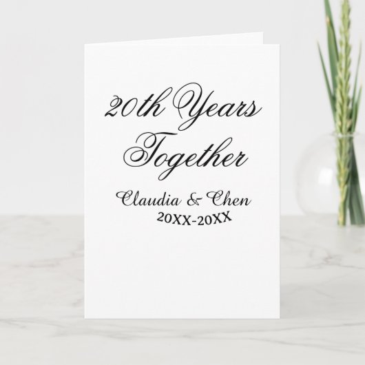 20 jaar samen jubileum naam datum jaar sim kaart (Voorkant)