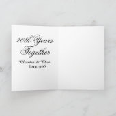 20 jaar samen jubileum naam datum jaar sim kaart (Binnen)