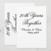 20 jaar samen jubileum naam datum jaar sim kaart (Voorkant / Achterkant)