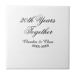 20 jaar samen jubileum naam datum jaar sim tegeltje