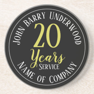 20 jaar Service Staff Award Zandsteen Onderzetter