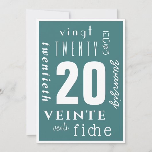 20 jaar Sober Kaart (Voorkant)