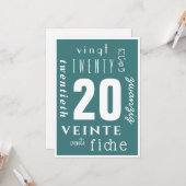 20 jaar Sober Kaart (Voorkant / Achterkant in situ)