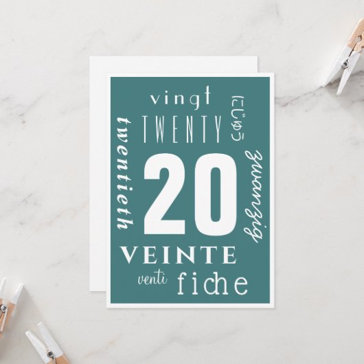 20 jaar Sober Kaart (Voorkant / Achterkant in situ)