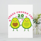 20 jaar trouwdag| cadeau menu voor echtgenoot (Staand voorkant)