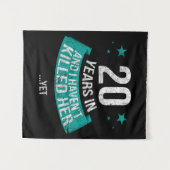 20 jaar trouwdag | familie geschenk wandtapijt wandkleed (Voorkant (horizontaal))