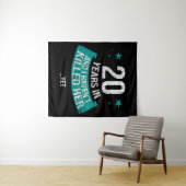 20 jaar trouwdag | familie geschenk wandtapijt wandkleed (In Situ (horizontaal))