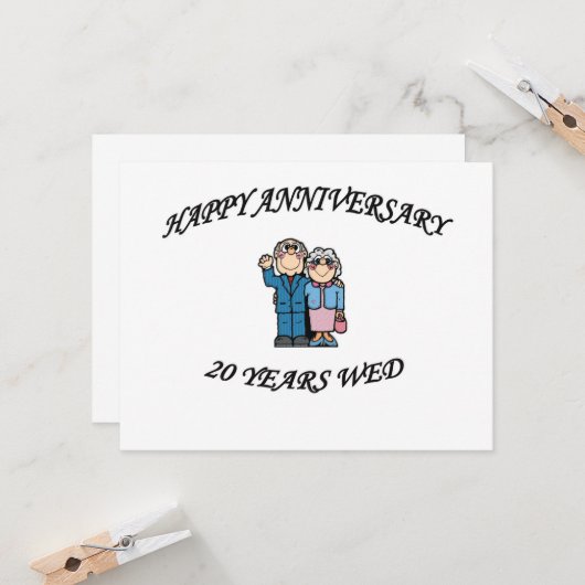 20 JAAR TROUWEN KAART (Voorkant / Achterkant in situ)