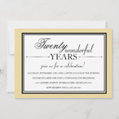 20 jaar uitnodiging van de partij Jubileum (Voorkant)