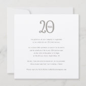 20 jaar uitnodigingen van feestelijke feestdagen (Achterkant)