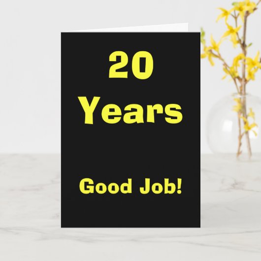 20 jaar van de Goede Baan! Kaart (Gele Bloem)