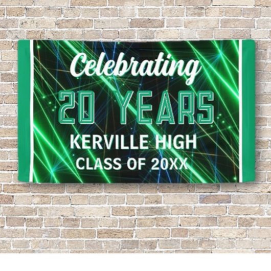 20 jaar vieren! Green Class Reunion banner