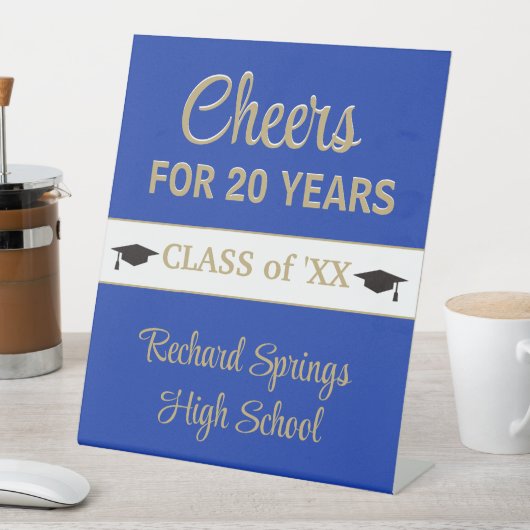 20 JAAR!! Viering Klasse reünie Reclamebord Met Voetstuk (Insitu)