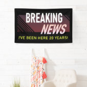 20 Jaar Werken Jubileum Twintigste Werknemer Spandoek (Insitu)