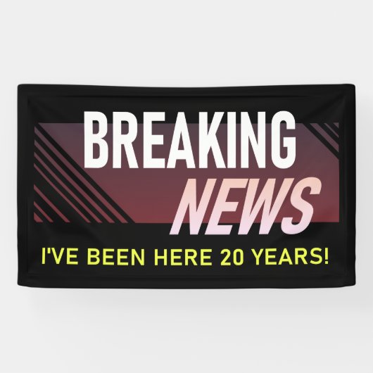 20 Jaar Werken Jubileum Twintigste Werknemer Spandoek (Horizontaal)