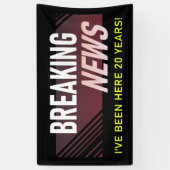 20 Jaar Werken Jubileum Twintigste Werknemer Spandoek (Verticaal)