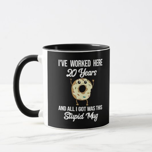 20 Jaar Werken Jubileum Waardering Mok (Links)