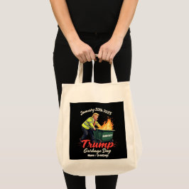 20 jan 2025 Trump vuilnisdag doet politiek ontbran Tote Bag