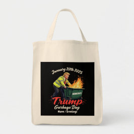 20 jan 2025 Trump vuilnisdag doet politiek ontbran Tote Bag