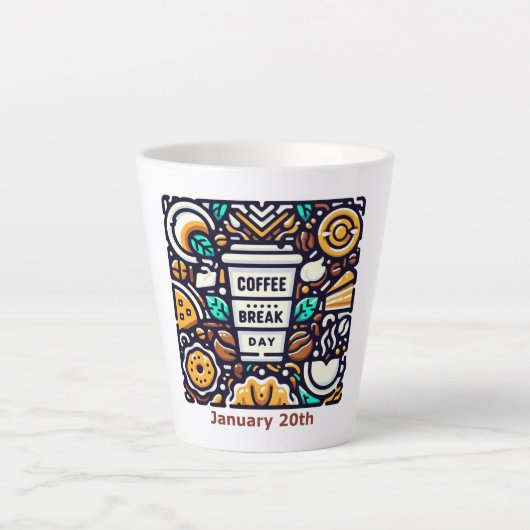 20 jan - Koffiepauze Dag Latte Mok (Voorkant)