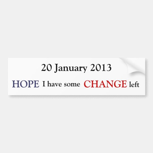 20 januari 2013 bumpersticker (Voorkant)