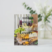 20 januari Dag van de kaasmakerij Briefkaart (Staand voorkant)